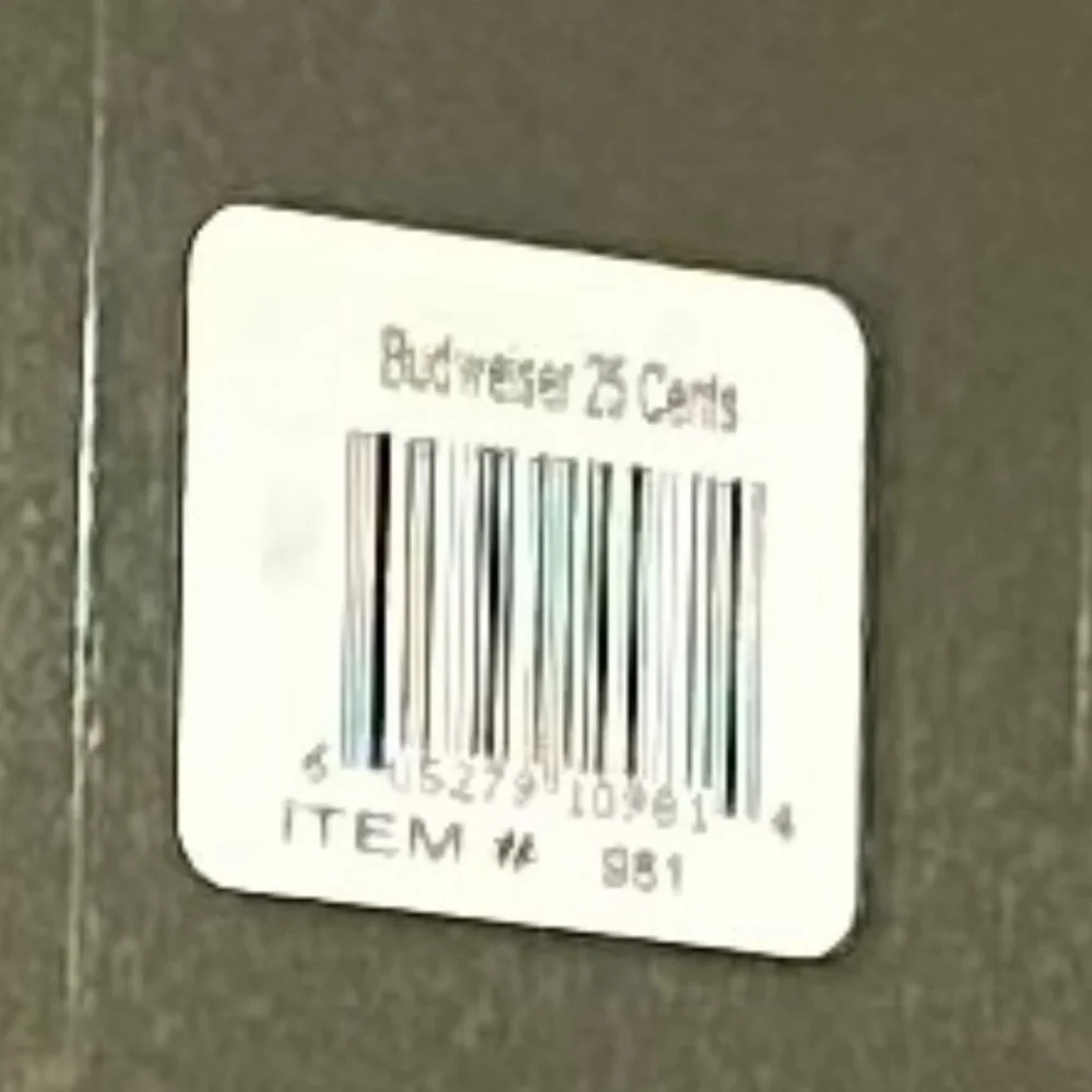 Budweiser Served Here 25 Cents 12 oz Bottle Sign Tin Metal 12.5